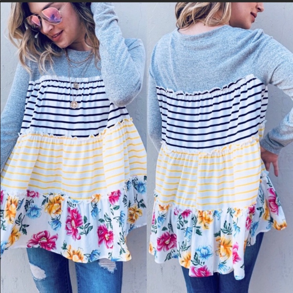 1 left ♥️ Floral print top